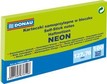 BLOEK SAMOLEPC DONAU 127 x 76 mm, 100 list, neonov zelen