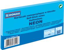 BLOEK SAMOLEPC DONAU 127 x 76 mm, 100 list, neonov modr