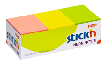 Samolepic bloky Stick'n mix neonovch barev, 38 x 51 mm