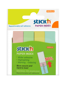 Paprov samolepic zloky Stick'n pastelov barvy, 50 x 12 mm