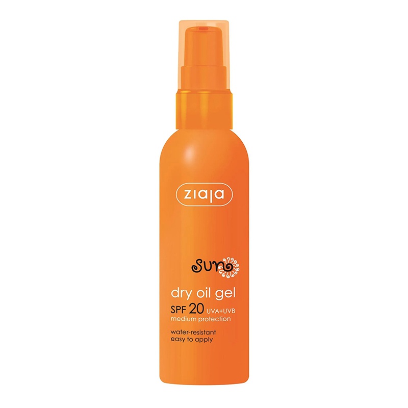 Opalovací suchý olej v gelu Ziaja s dávkovačem SPF 20, 90 ml
