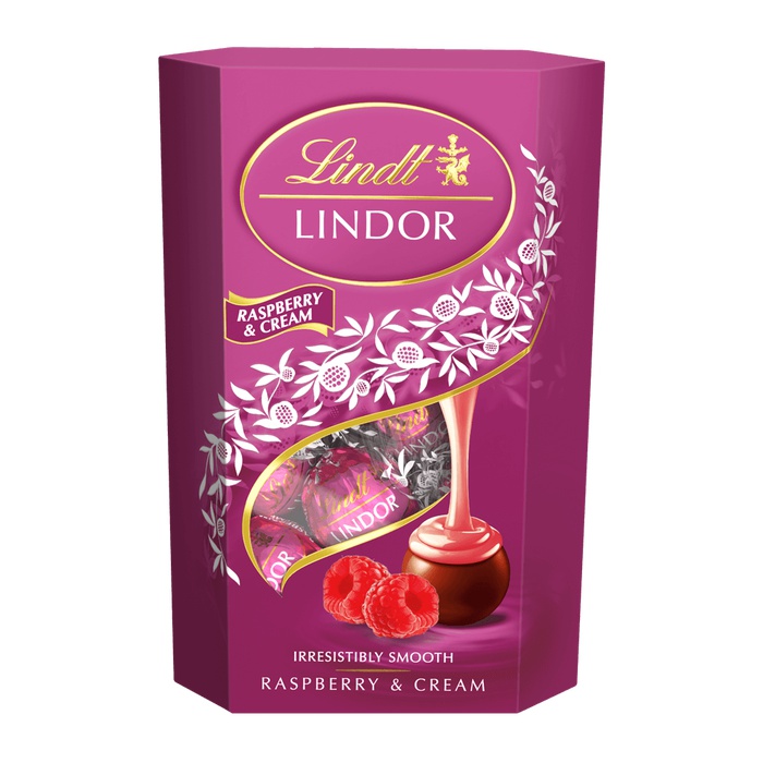 LINDOR Maliny a smetana 200g