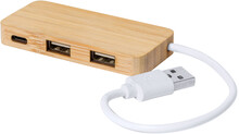 USB hub BooHub, přírodní