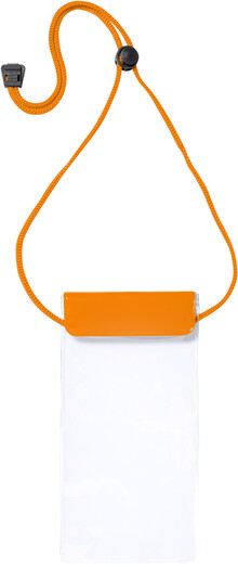 Voděodolný obal na mobil Splash, oranžová, průhledná