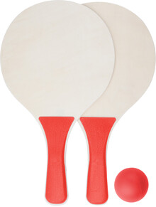 Set na plážový tenis Mistra, červená, přírodní
