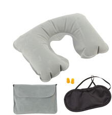 Cestovn set Skycap, popelav ed, ern