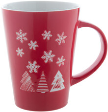Porcelnov vnon hrnek Perala, erven, bl