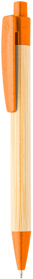 Bambusové kuličkové pero Boothic, oranžová, přírodní