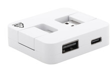 USB hub RABS Rahubu, bílá