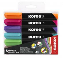 POPISOVAČ KORES PERMANENTNÍ kulatý 3mm, sada 6ks
