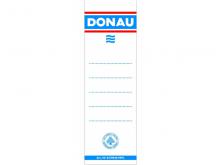 ttek na poadae DONAU, 5,4x15,3 cm, samolepc, bl