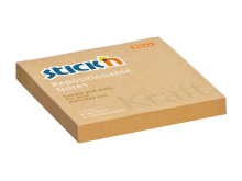 Samolepicí bloček Stick'n by Hopax KRAFT, 76 x 76 mm, přír.hnědý, 100 lístků