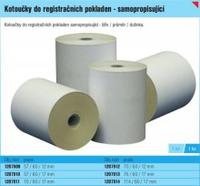 KOTOUČKY DO POKLADNY 70/60/12 1+1, samopropis.
