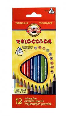 Pastelky Triocolor trojhrann 12ks