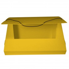 Box na spisy A4 HIT OFFICE A4, prešpán, s gumičkou, žlutý