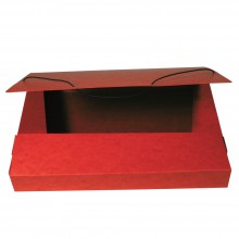 Box na spisy A4 HIT OFFICE A4, prešpán, s gumičkou, červený