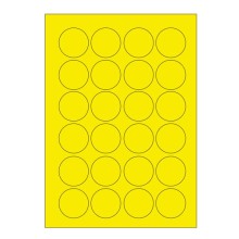 ETIKETY PRINT A4, průměr 30 mm kruh žluté/100 