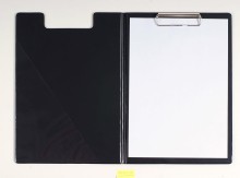 Podloka psac Karton PP Classic A4, s klipem, s kapsou, uzavrateln, plastov, ern