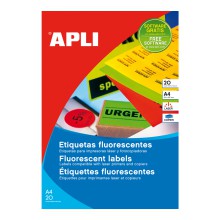 Etikety pro laserov tiskrny APLI, lut, 240 ks, 20 list