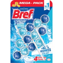 Závěsný WC blok Bref Power Aktiv, Ocean Breze, 3 x 50 g