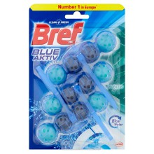 Závěsný WC blok Bref Color Aktiv, Blue Water Eucalyptus, 3 x 50 g