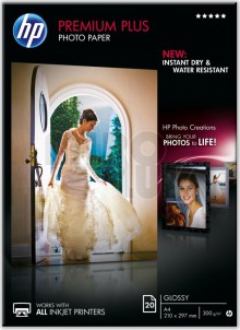 Fotopapr HP Premium Plus Glossy Photo Paper-20 sht/13 x 18 cm, 300 g/m2