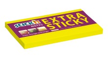 Samolepic� blo�ek Stick'n by Hopax EXTRA STICKY, 76 x 127 mm, neon �lut�, 90 l�stk�