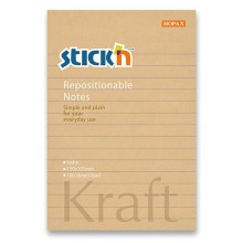 Samolepic� blo�ek Stick'n by Hopax KRAFT, 150 x 101 mm, p��r.hn�d� linkovan�, 100 l�stk�