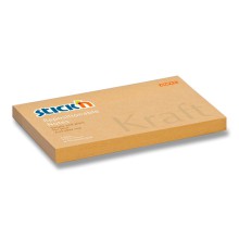 Samolepic� blo�ek Stick'n by Hopax KRAFT, 76 x 127 mm, p��r.hn�d�, 100 l�stk�