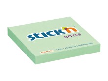 Samolepic� blo�ek Stick'n pastelov� zelen�, 76 x 76 mm, 100 l�stk�