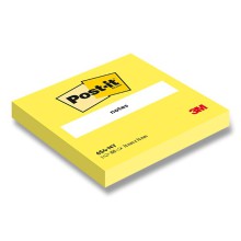 Samolepic� blo�ek 3M Post-it 654NY, �lut�, 76 x 76 mm, �lut�, 100 l�stk�