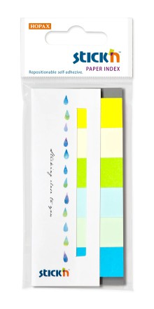 Samolepic� pap�rov� z�lo�ky Stick'n by Hopax, 45 x 15 mm, letn� barvy, 6 x 30 l�stk�
