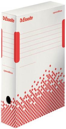 Krabice archivan Esselte Speedbox A4, 8 x 25 x 35 cm, bl-erven