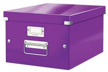 Krabice Esselte Click&Store A4, 28,1  36,9  20 cm, velikost M, purpurov